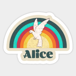 Alice - Vintage Faded Style Sticker